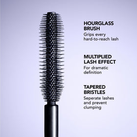Buxom packaging label detail displaying ingredient-free claims and benefits