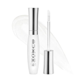 Buxom front packaging showing clear shimmer chrome gloss and branding benefit