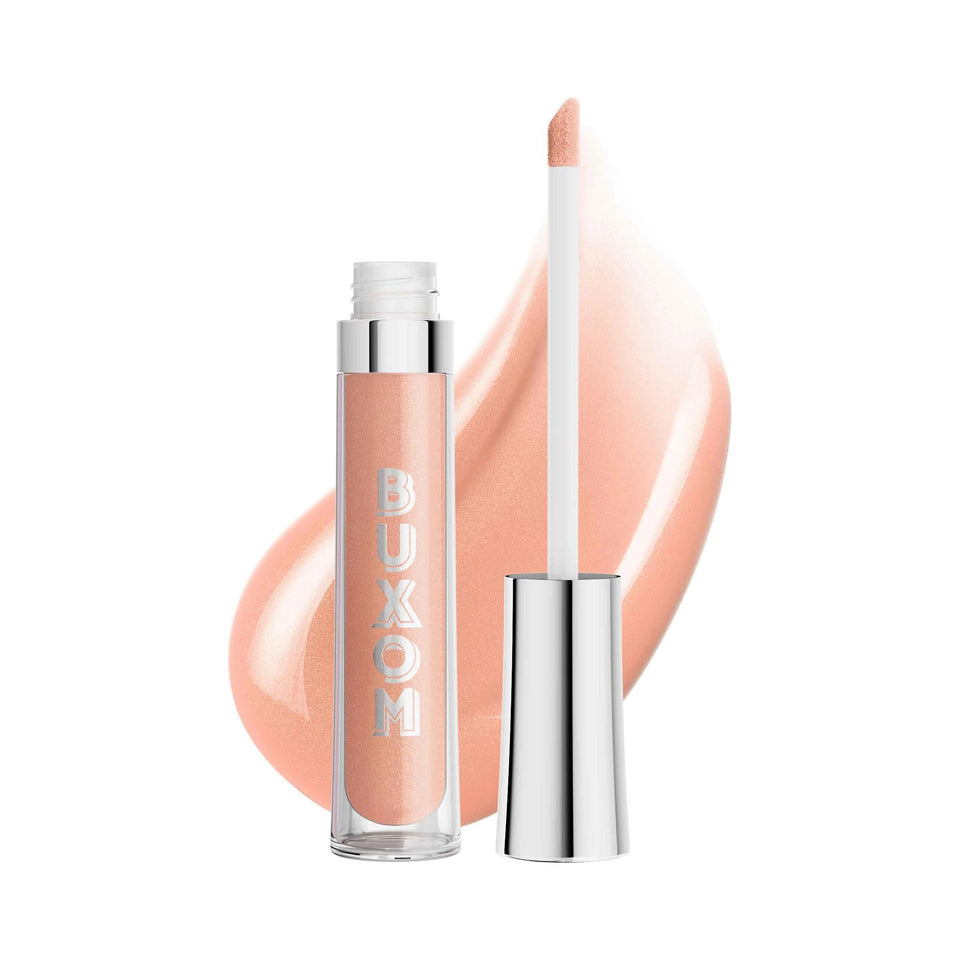 Buxom Samantha front packaging showing shade and glossy finish benefit