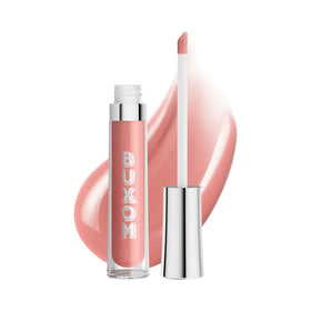 BUXOM front packaging showing Sandy gloss and high-shine benefit