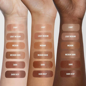 BY MARIO swatched on hand to show buildable warmth and finish