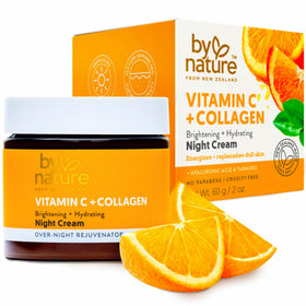 By Nature front jar view showing clean packaging and benefit of nightly hydration