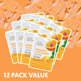 By Nature single sheet mask being removed from its protective pouch, easy application