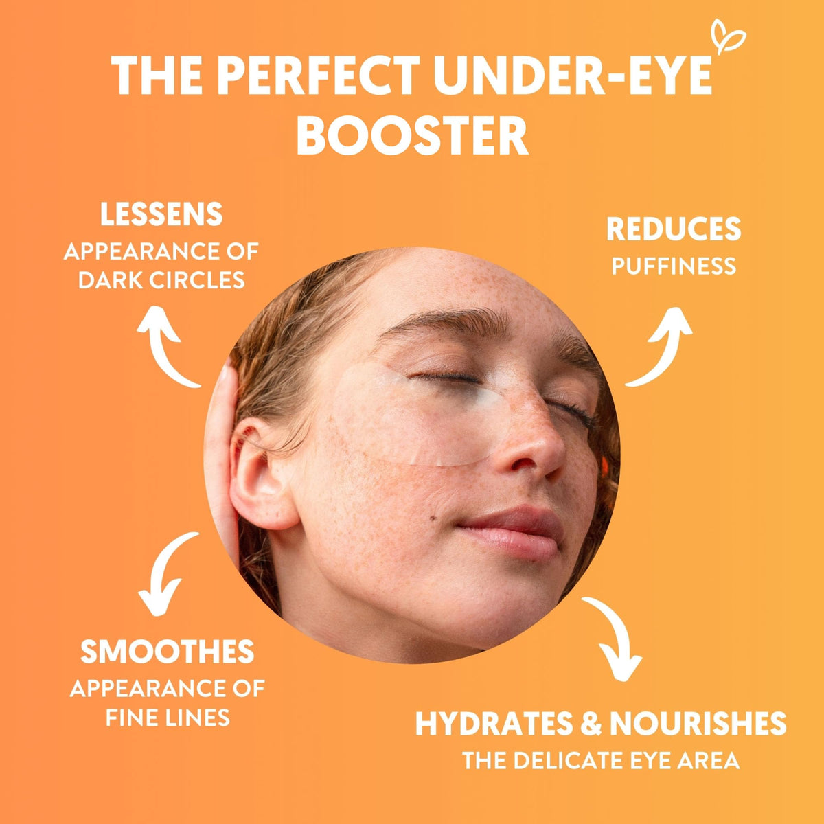 By Nature patches applied under-eye demonstrating comfortable wear