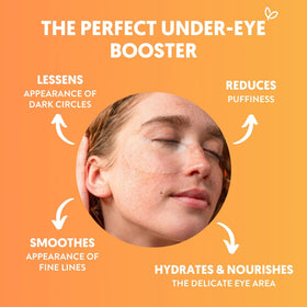 By Nature patches applied under-eye demonstrating comfortable wear