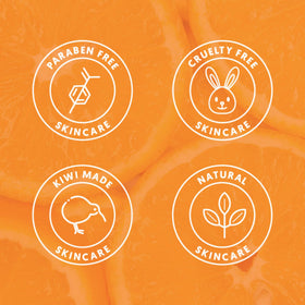 By Nature patches staged with serum and sunscreen for routine