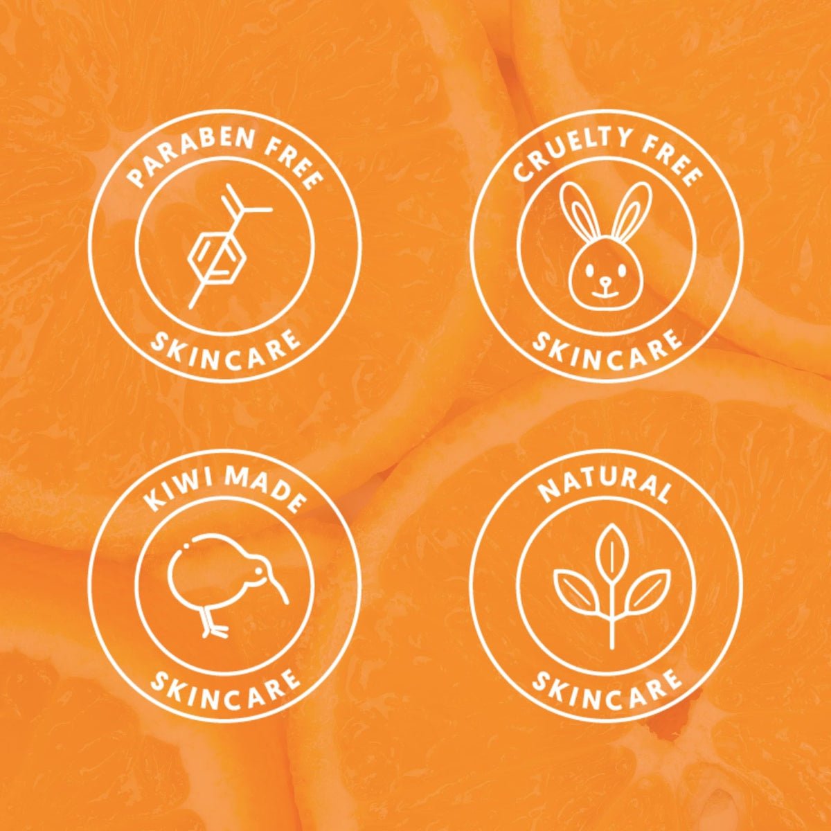 By Nature close-up of product label showing vitamin C, turmeric and squalane benefits