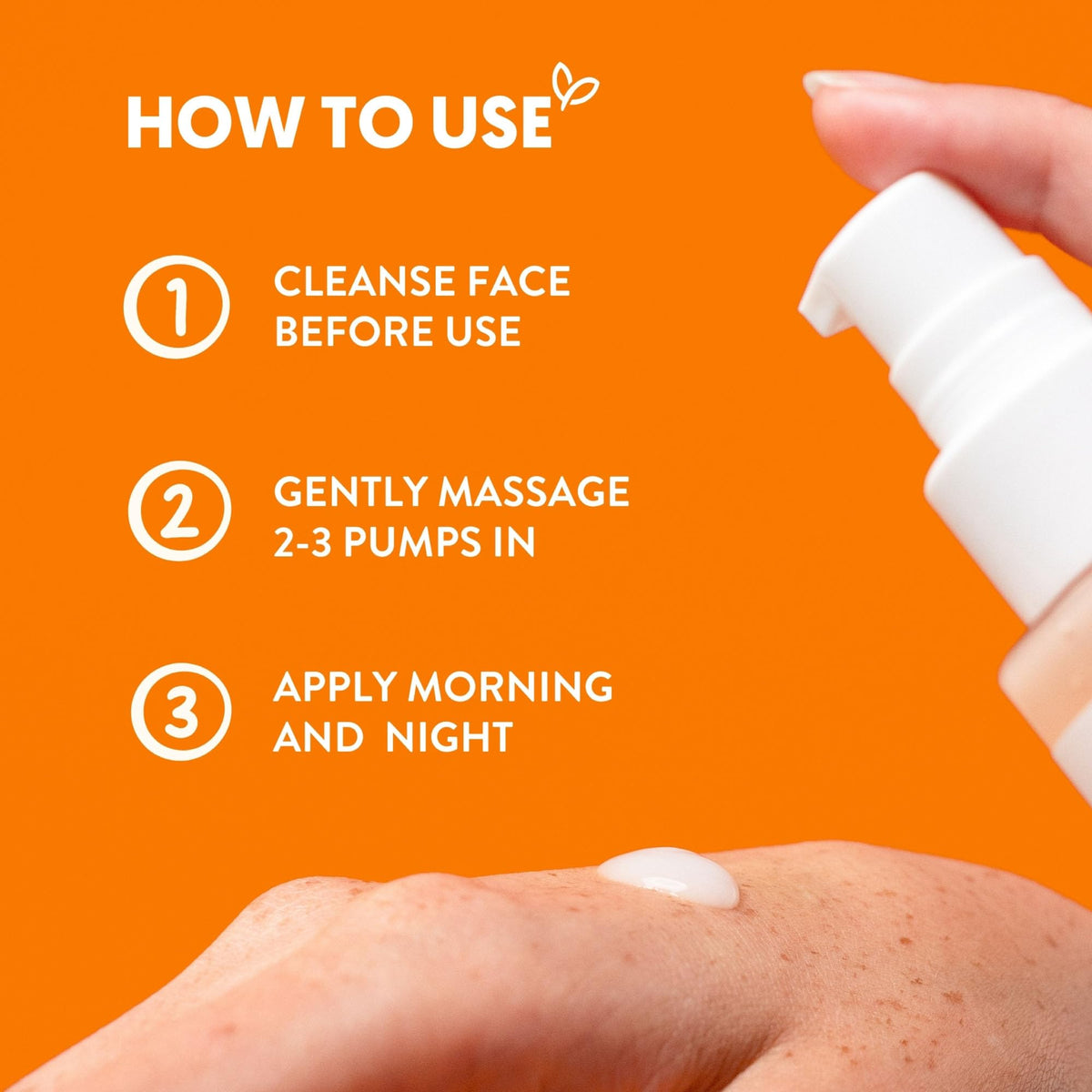 By Nature serum held in hand to show true 3 fl oz scale and convenient size