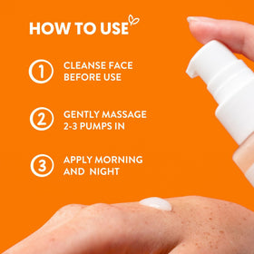 By Nature serum held in hand to show true 3 fl oz scale and convenient size
