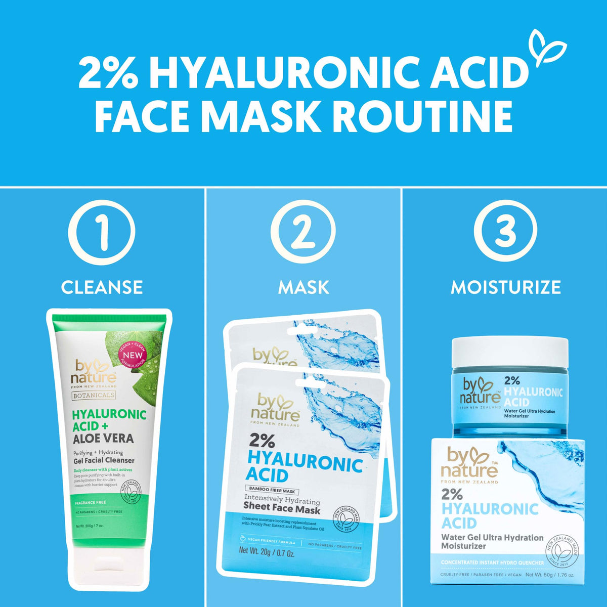 By Nature hand holding single mask to show scale and travel-friendly convenience