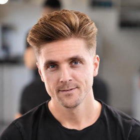 By Vilain slicked-back hairstyle example displaying strong hold