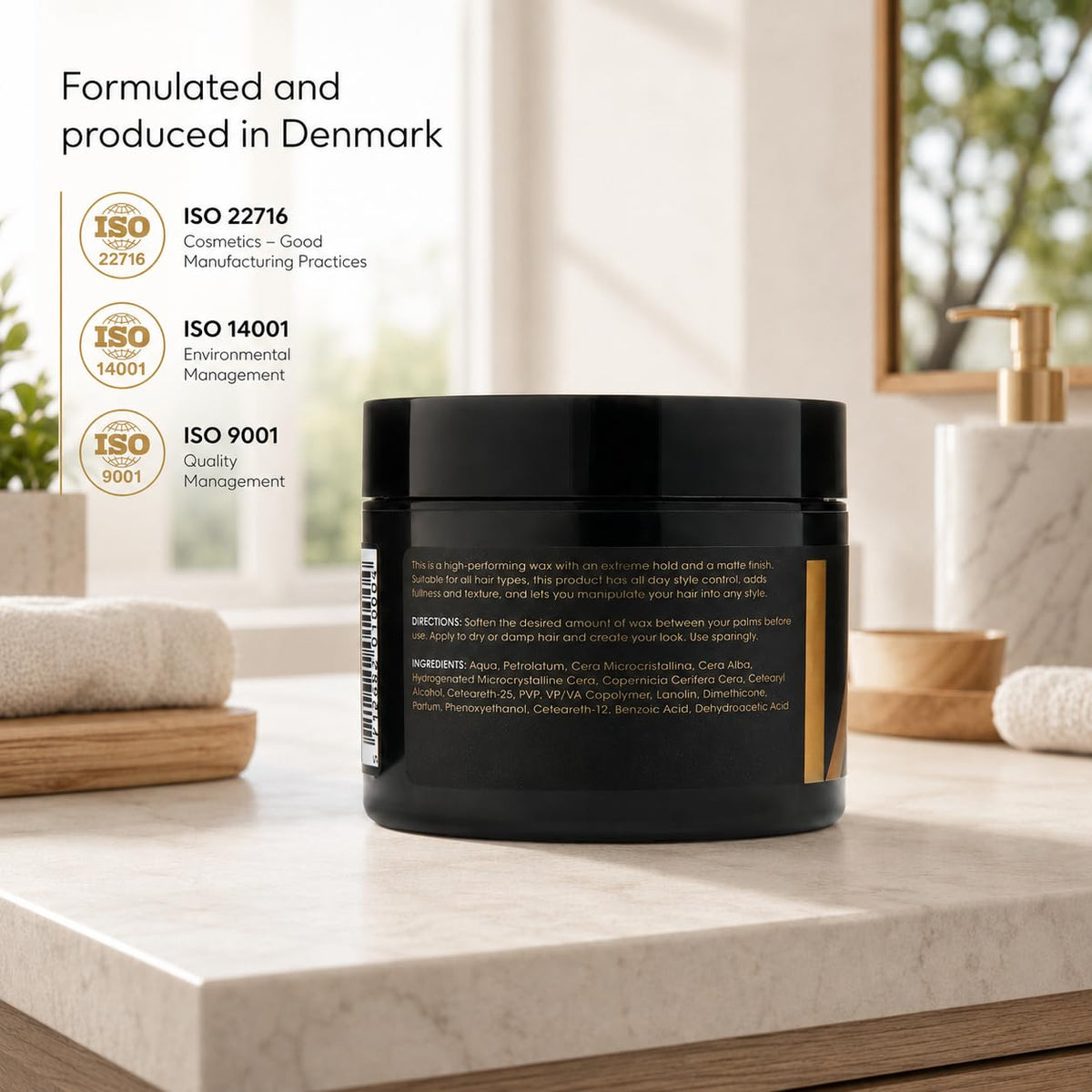 By Vilain rinsing hair to show easy washout and low residue