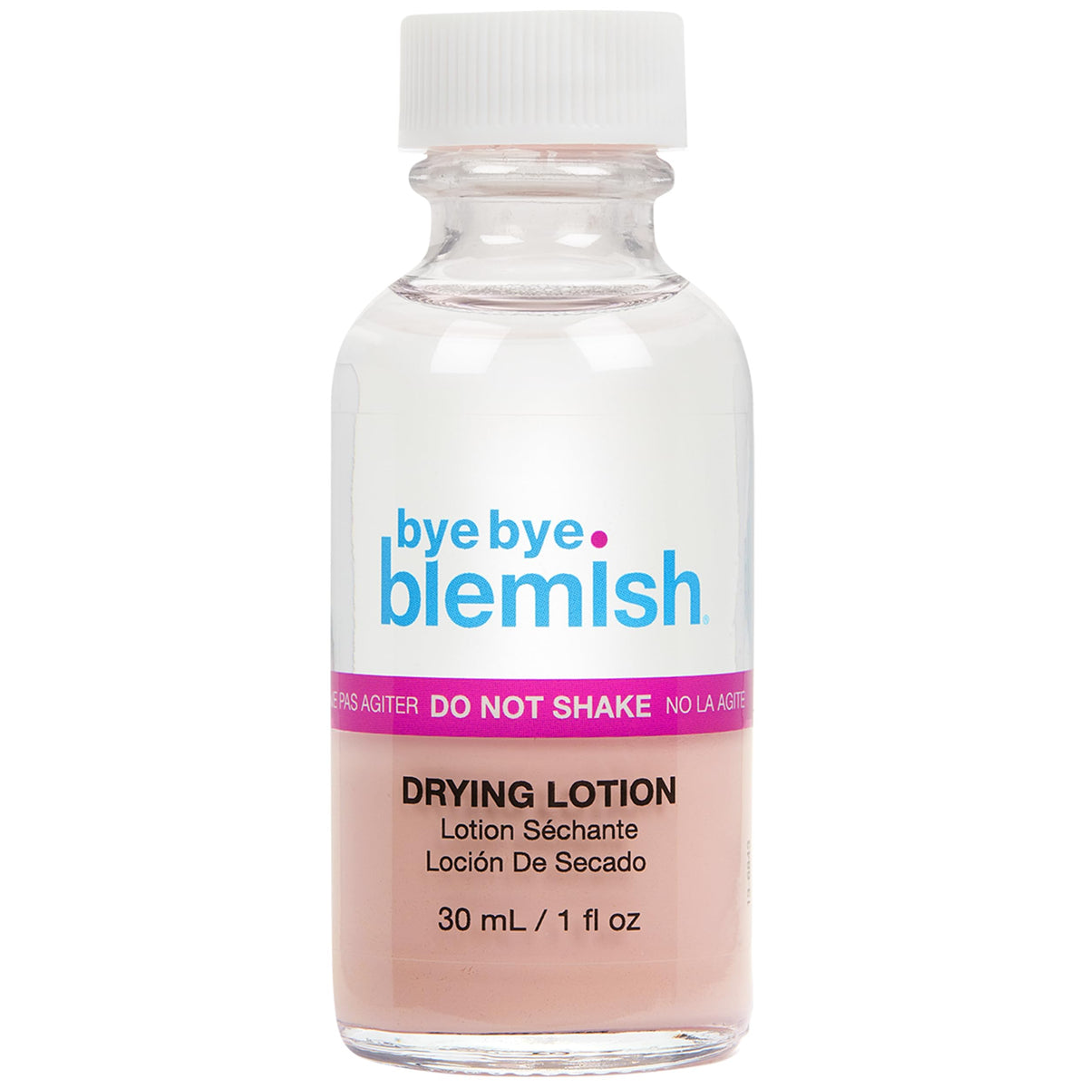 Bye Bye Blemish front bottle showing product and brand, clear overnight spot care
