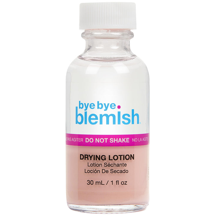 Bye Bye Blemish front bottle showing product and brand, clear overnight spot care