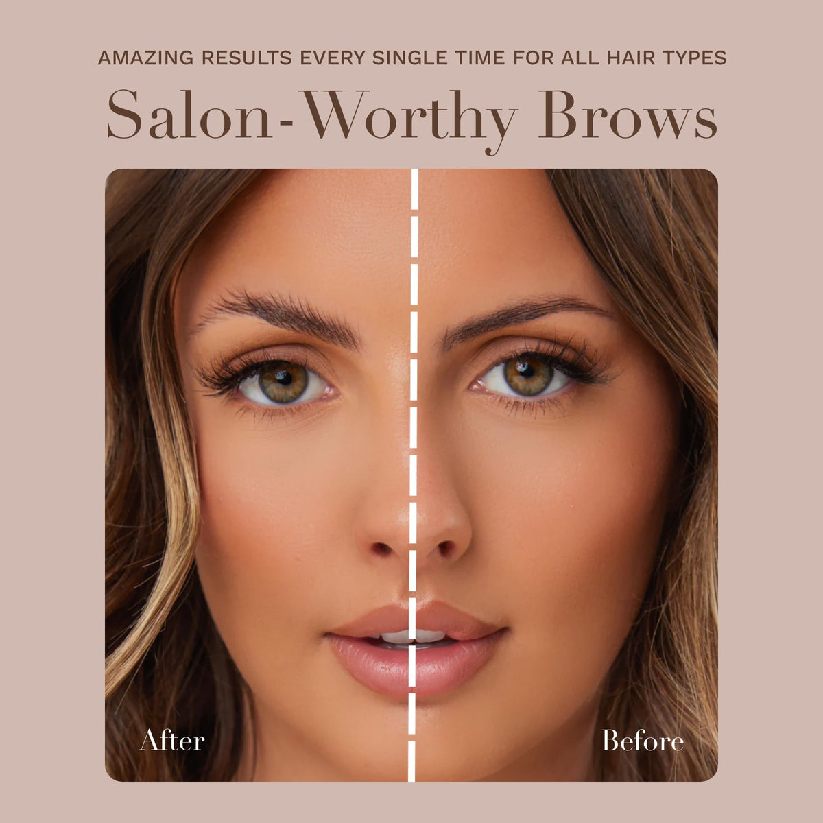 byellie before and after brows showing lifted, natural-looking volume benefit