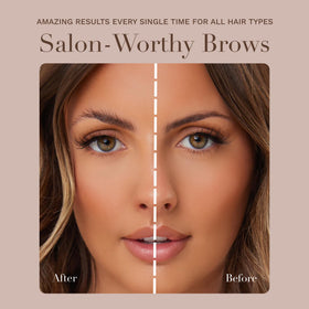 byellie before and after brows showing lifted, natural-looking volume benefit