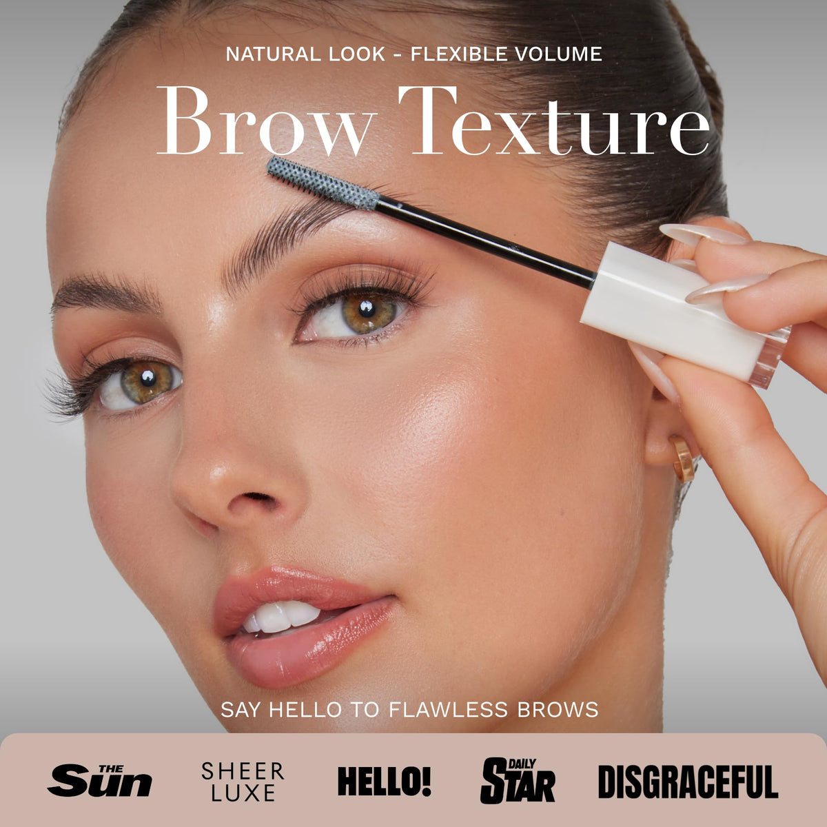 byellie spoolie close-up highlighting precision tip for defined, fluffy brows
