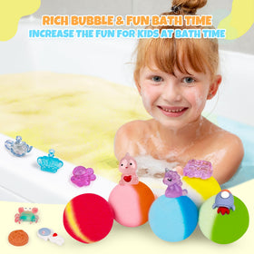BYGGVIR array of colorful bath bombs laid out by scent and hue for easy selection
