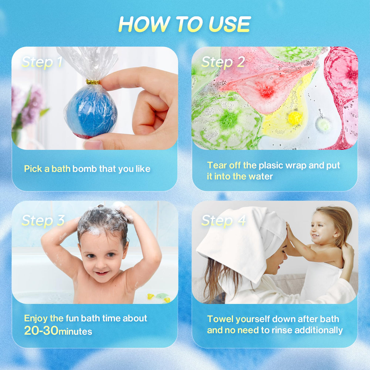 BYGGVIR individually wrapped bath bombs with twist ties ready for gifting