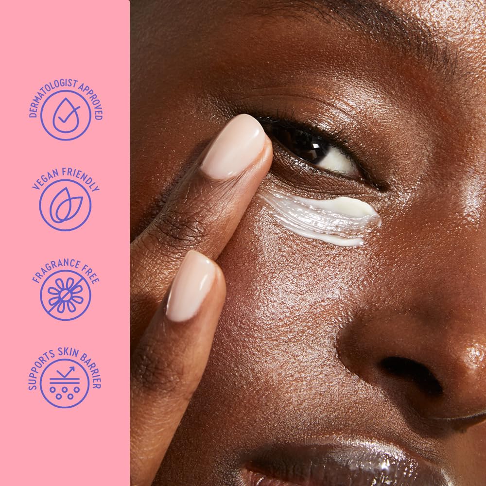 BYOMA application demo patting cream under eye for gentle hydration benefit