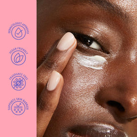 BYOMA application demo patting cream under eye for gentle hydration benefit