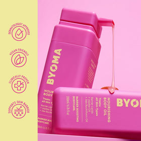 BYOMA application on arm demonstrating smooth, hydrated skin finish