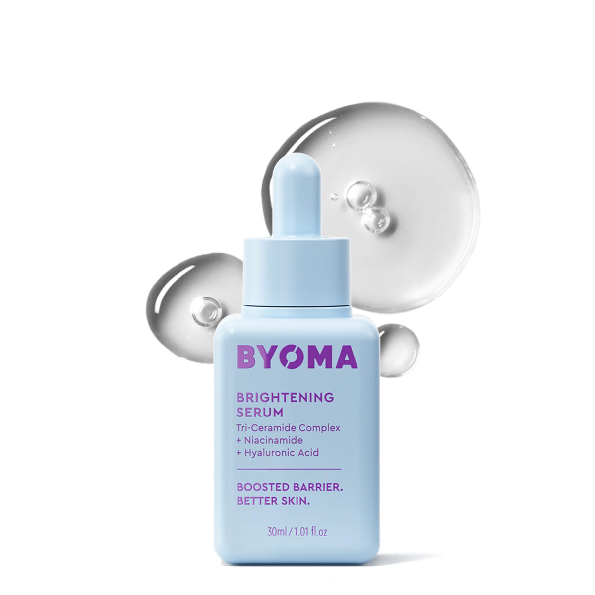 BYOMA front packaging showing bottle and label for quick recognition and trust