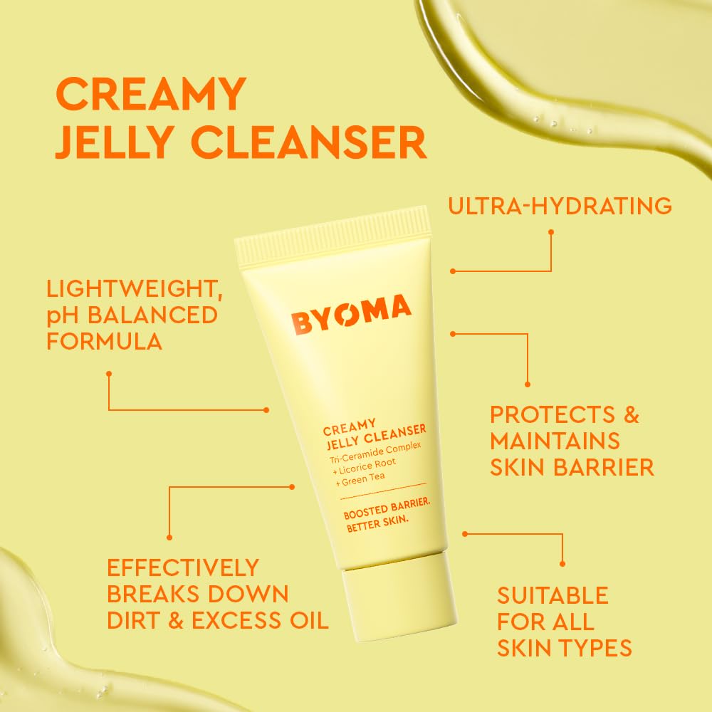 BYOMA clarifying serum dropper dispensing clear serum for targeted blemish control
