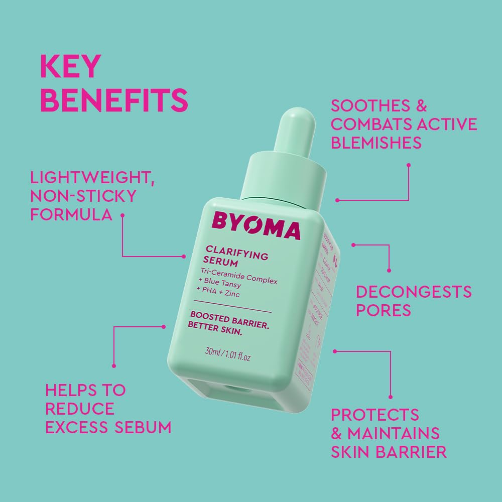 BYOMA texture drop on fingertip demonstrating fast-absorbing finish