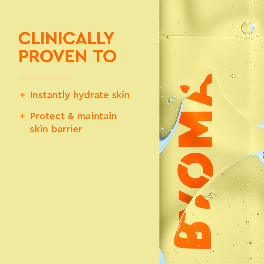 BYOMA pump close-up highlighting easy dispensing and hygienic use benefit