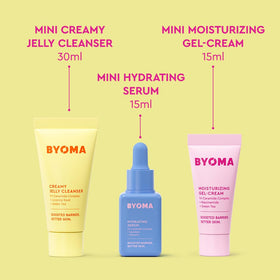 BYOMA creamy jelly cleanser texture close-up demonstrating gentle, hydrating cleanse