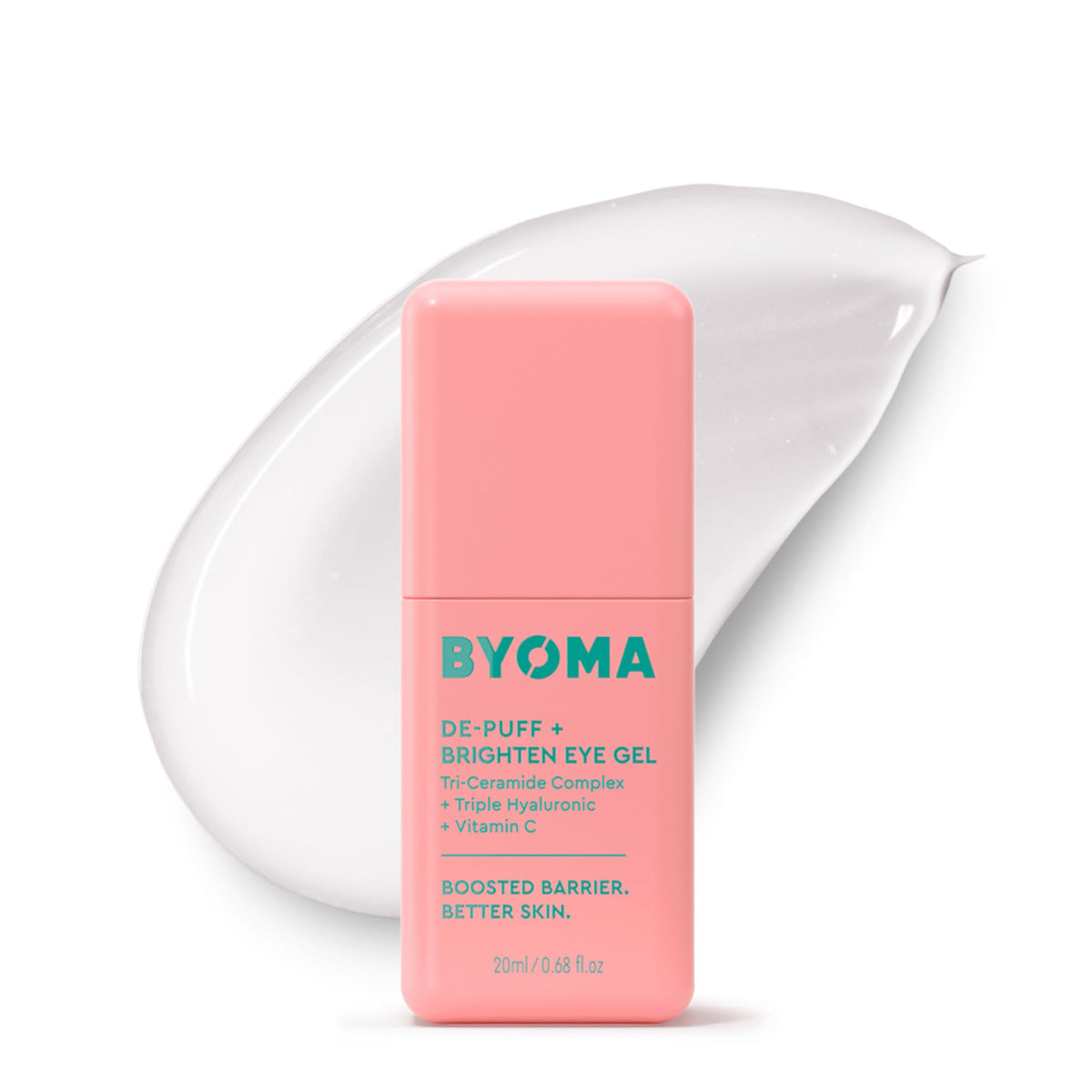 BYOMA front packaging showing compact 0.68 fl oz tube, travel-friendly
