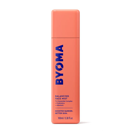 BYOMA front bottle showing clean design and quick hydration benefit