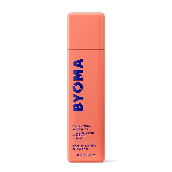 BYOMA front bottle showing clean design and quick hydration benefit
