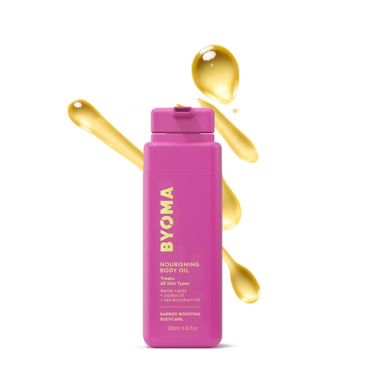 BYOMA front bottle view showing sleek packaging and hydration benefit