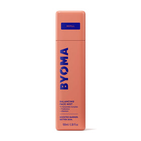 BYOMA front label bottle showing clear branding and product benefits