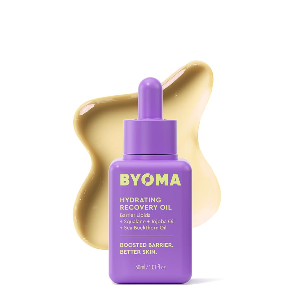 BYOMA bottle front view showing clean design and radiance benefits