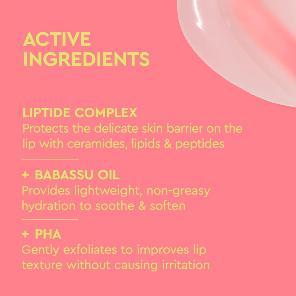 BYOMA application on lips demonstrating even coverage and plumping effect
