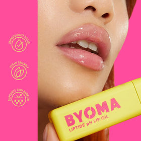 BYOMA Liptide size comparison beside coin for portable-on-the-go benefit
