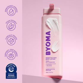 BYOMA applied to hands showing rapid soothing and softer skin