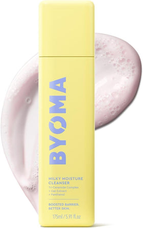BYOMA milky moisture cleanser front packaging, shows product identity and gentle benefits