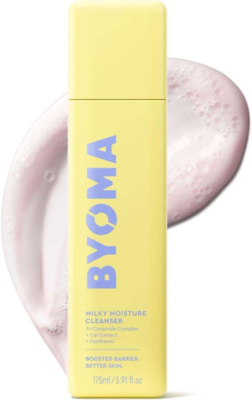 BYOMA milky moisture cleanser front packaging, shows product identity and gentle benefits