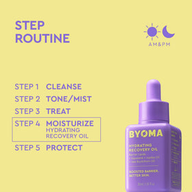 BYOMA applied to model’s cheek showcasing natural glowy finish