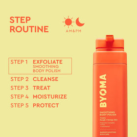 BYOMA product in hand illustrating 10.14 fl oz size and travel-friendly scale
