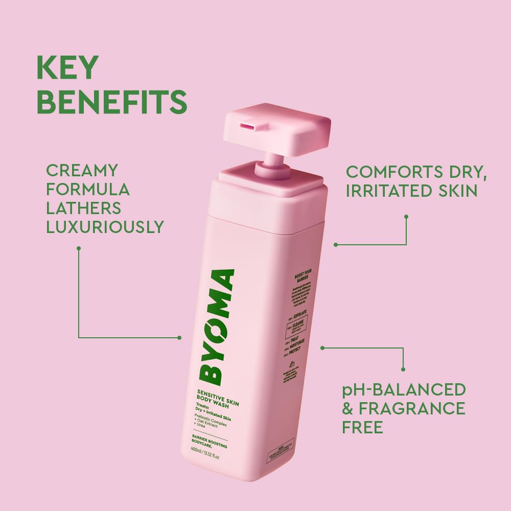 BYOMA foam on hand demonstrating mild lather and comfortable cleanse