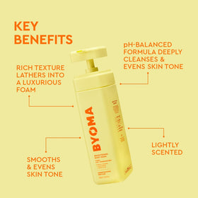 BYOMA pump dispenser in hand illustrating easy use and controlled dosing