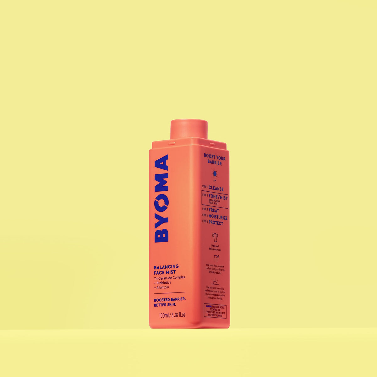 BYOMA refill being poured into pump bottle demonstrating sustainable restock