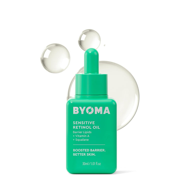 BYOMA front bottle view showing sleek packaging and clarity benefit