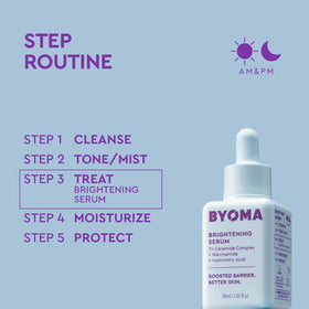 BYOMA serum on hand demonstrating lightweight texture and easy absorption benefit