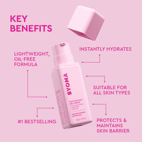 BYOMA close-up of gel-cream texture highlighting lightweight hydration